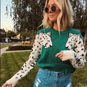 MinkPink Snow Leopard Sweater